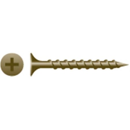 STRONG-POINT Wood Screw, #6, Dacrotized Flat Head Phillips Drive 610CD